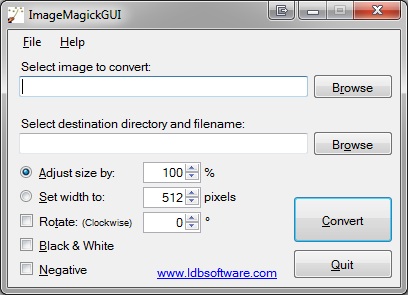 ImageMagick GUI main window