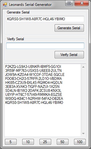 Serial Key Generator screenshot